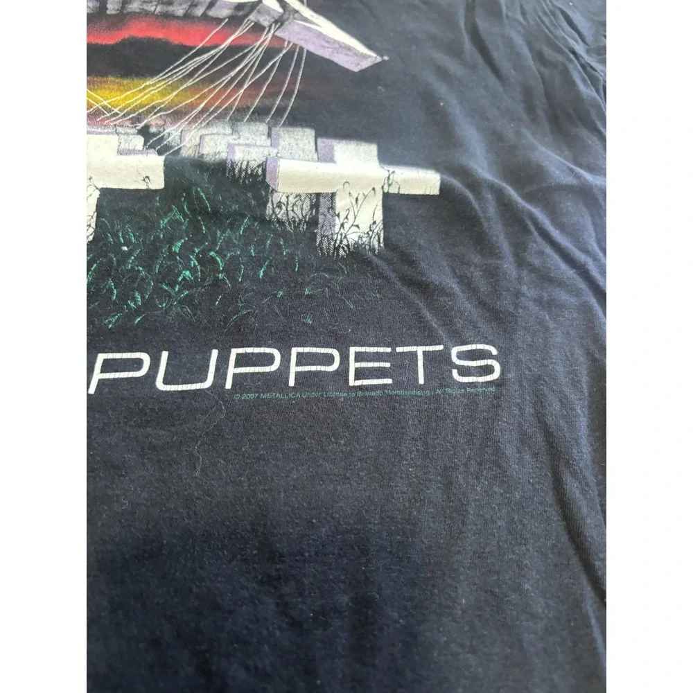 Vintage 2007 Metallica Master of Puppets Band T-Shirt Men's Black Medium
